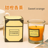 玻璃杯植物蠟燭 橙色甜橙香薰 Sweet orange