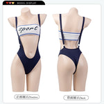 抹胸背帶暗扣連身泳衣 1793