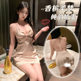深V大露背吊帶睡裙 ZY23