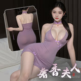 露胸斜開襟旗袍 ZY6142 (F<60kg,XXL<80kg)
