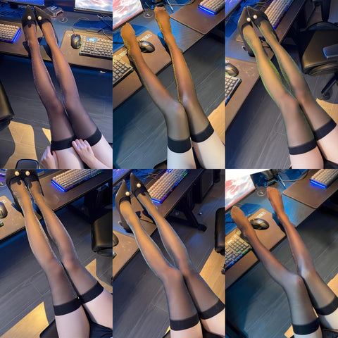 滿天星銀絲亮光夜店長筒絲襪 9009 (紫光,藍光,綠光,銀光,金光,七彩光)