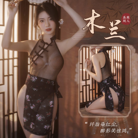 古風漢服連身碎花裙 7888 M<60kg,XL<90kg