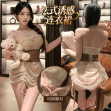 法式束腰抽褶連衣裙 ZY142