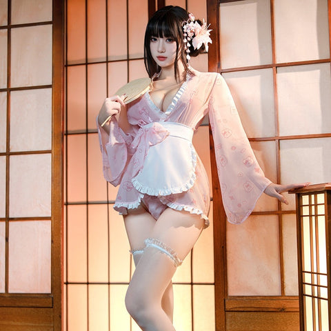 小兔印花和服套裝6805