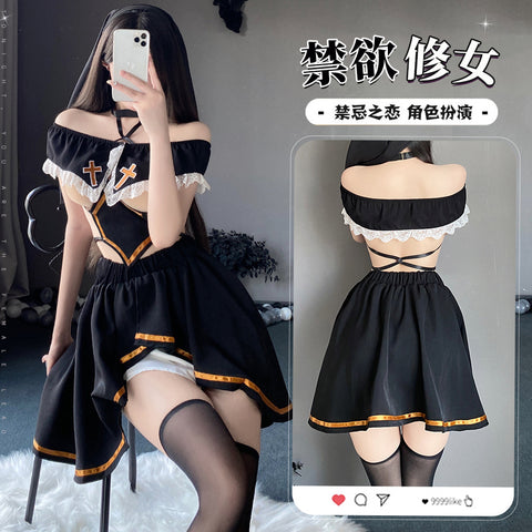 萬聖節 誘惑開胸修女裝 2836