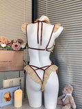棕色小熊柔紗女僕連身衣 4701 (F<60kg,XL<80kg)