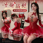 聖誕節 小鹿亂撞透視可撕網衣裙 ZY155