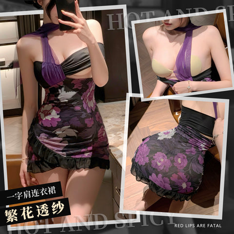 繁花撩欲連衣裙 ZY31