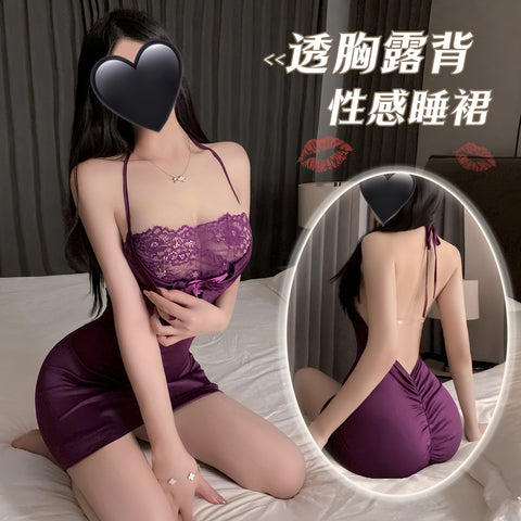 蕾絲睡衣包臀裙 ZY111
