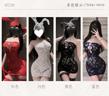 蕾絲抹胸包臀裙 1388 (藍色,白色,黑色,紅色)