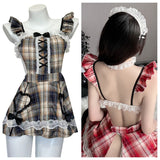 辣妹jk學院風製服 2777 (棕色,紅色)