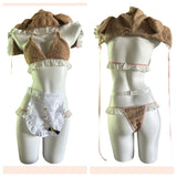 毛絨胸罩三點兔女郎 4243