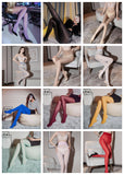 超彈馬油絲襪 (12色) (紅色,粉紅色,紫色,黑色,膚色,灰色,咖色,白色,寶藍,酒紅,薑黃,薄荷綠) 閉/開檔(均碼/大碼) 3017