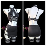 夜店掛脖包臀裙 465