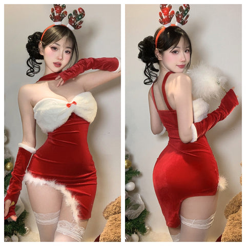 聖誕 不規則裙擺包臀裙 9886