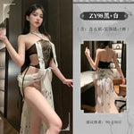 水墨露腰透視裝 ZY98