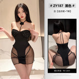 午夜燙鑽透視包臀裙 ZY187
