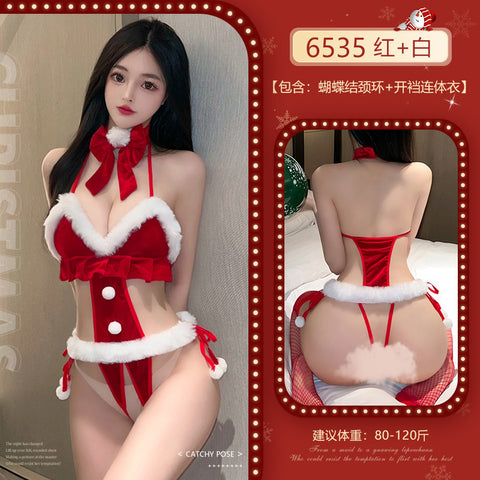 聖誕毛絨 開襠連身衣 6535