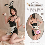 漆皮分杯露胸兔管家 6313