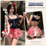 軟萌Kitty醬拼接連身睡裙 ZY139