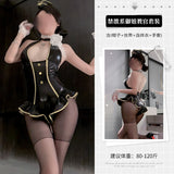 連體漆皮女教官制服 s8166