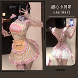 粉色廚娘女僕圍裙服 9551 (F<60kg,L<75kg)