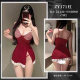 嬌媚帶棉墊拼接連衣裙 ZY171