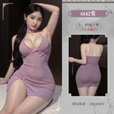 露胸斜開襟旗袍 ZY6142 (F<60kg,XXL<80kg)