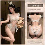 小萌兔透視連身衣 6149 (黑,白,粉,灰)