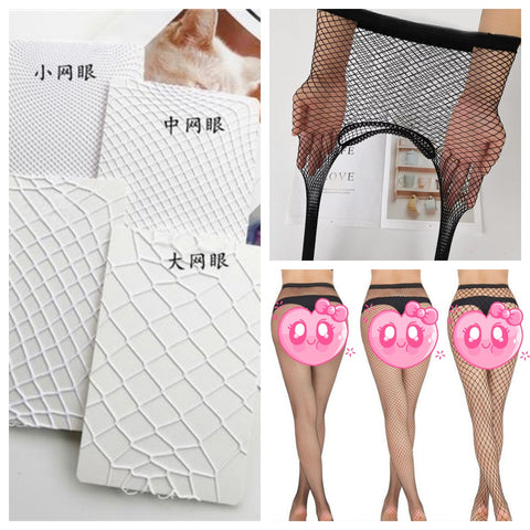 開檔款~漁網襪 (黑/白) 大網,中網,小網