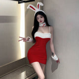 二次元女友- 毛絨兔女郎 6990 (黑+白,粉+白,紅+白)