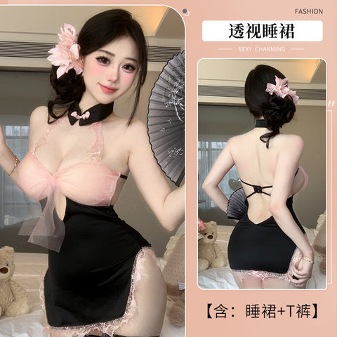 古韻裸背旗袍 1029
