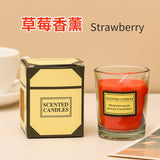 玻璃杯植物蠟燭 紅色草莓香薰 Strawberry