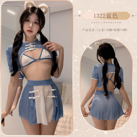 古風透視旗袍 1322