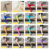 學院風天鵝絨過膝襪 (紫,灰,膚,咖啡,粉,蘋果綠,玫紅,橘色,亮黃,湖藍,螢光綠,寶藍,西瓜紅,大紅,奶白,淺灰,藏青) 605