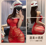 聖誕新年 透視包臀裙網衣 4316