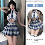 甜美純欲JK學生製服 2648 (藍色,紅色)