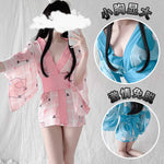小動物和服印花套裝 2139 (粉,藍)