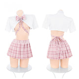 領結綁帶半露學院套裝jk制服 6921