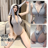 兔女郎衣服套裝 1355 (黑色,灰色)