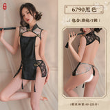 古風裸背旗袍 6790 (黑,粉)