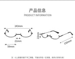 cos下半框眼鏡 (黑色/金色/銀色)