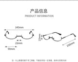 cos下半框眼鏡 (黑色/金色/銀色)