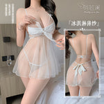性感透視睡裙 9751 (蜜桃粉,清純白) M<60kg/L<70kg