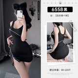 不規則拉鍊連衣裙 6558