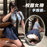 露腰百褶學院套裝 ZY6915