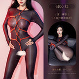 捆綁束縛開檔繩衣 6100 (紅色,杏色,粉色) 三股聚酯繩