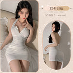 性感包臀裙 1249 (粉色,白色,黑色)