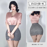 深V露禦系秘書包臀制服套裝 ZY224