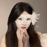 假面舞會蕾絲花朵面具 TS1208 (黑色,白色,粉紅色,金色)